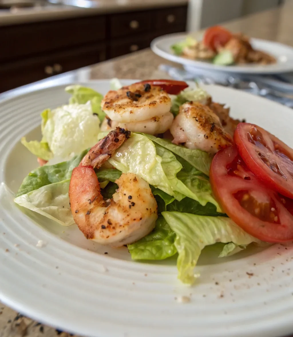A delicious plate of Grilled Shrimp Louie