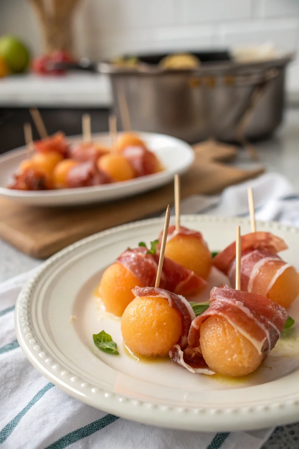 Prosciutto Wrapped Melon Balls