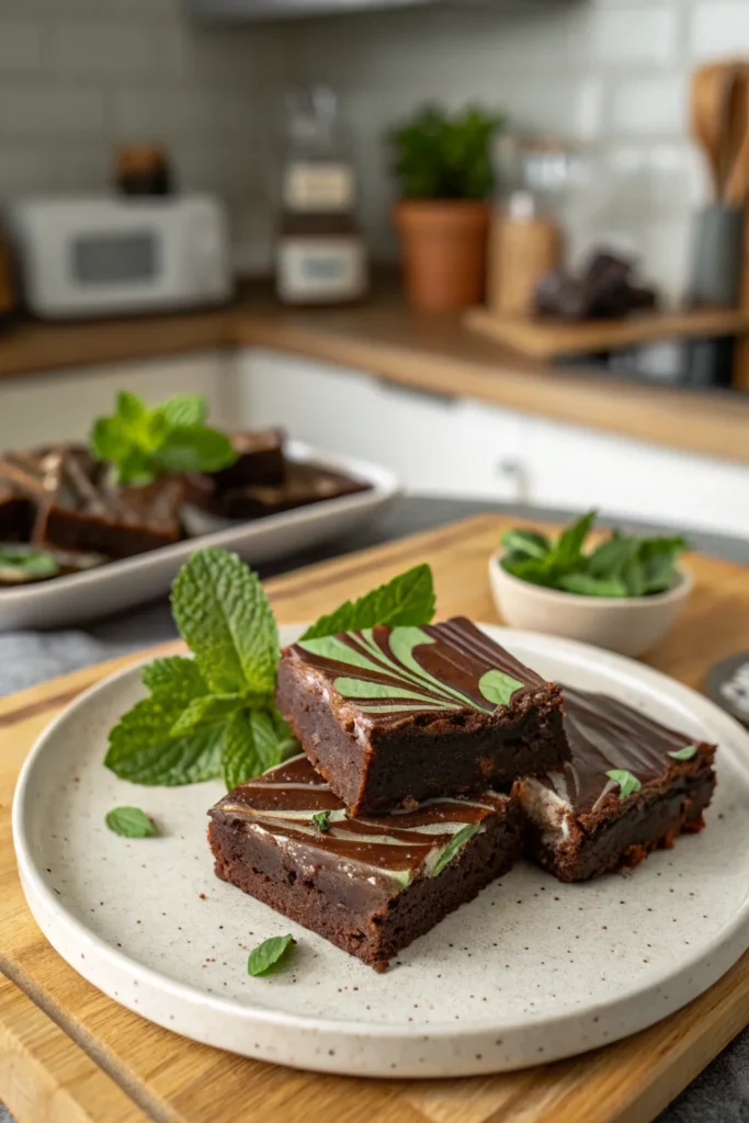 Chocolate Mint Dessert Brownies