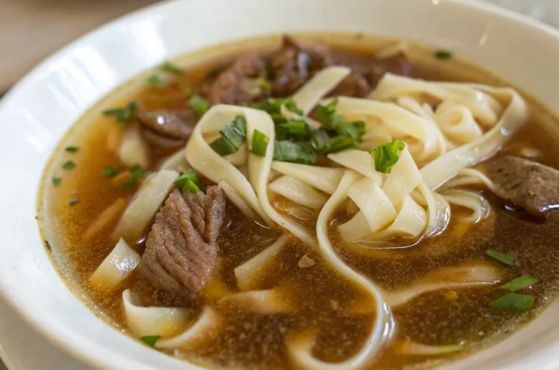 Chinese Hand-Pulled Noodles in Beef Broth