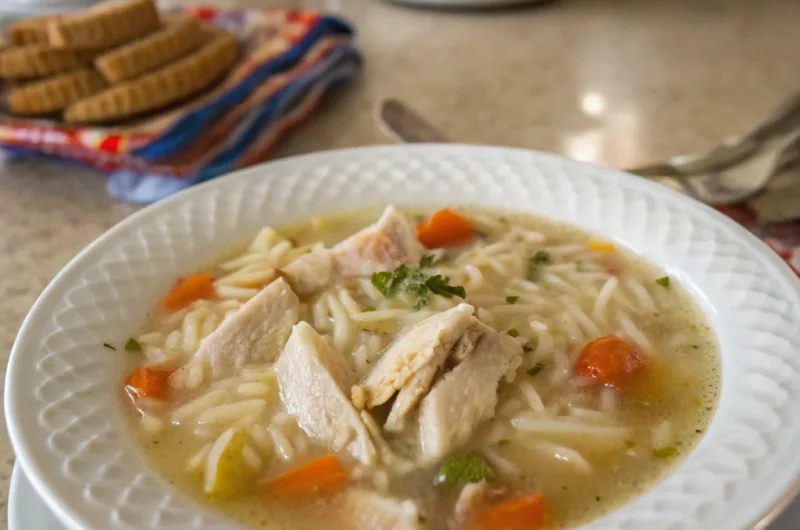 Easy Chicken, Rice, and Noodle Soup