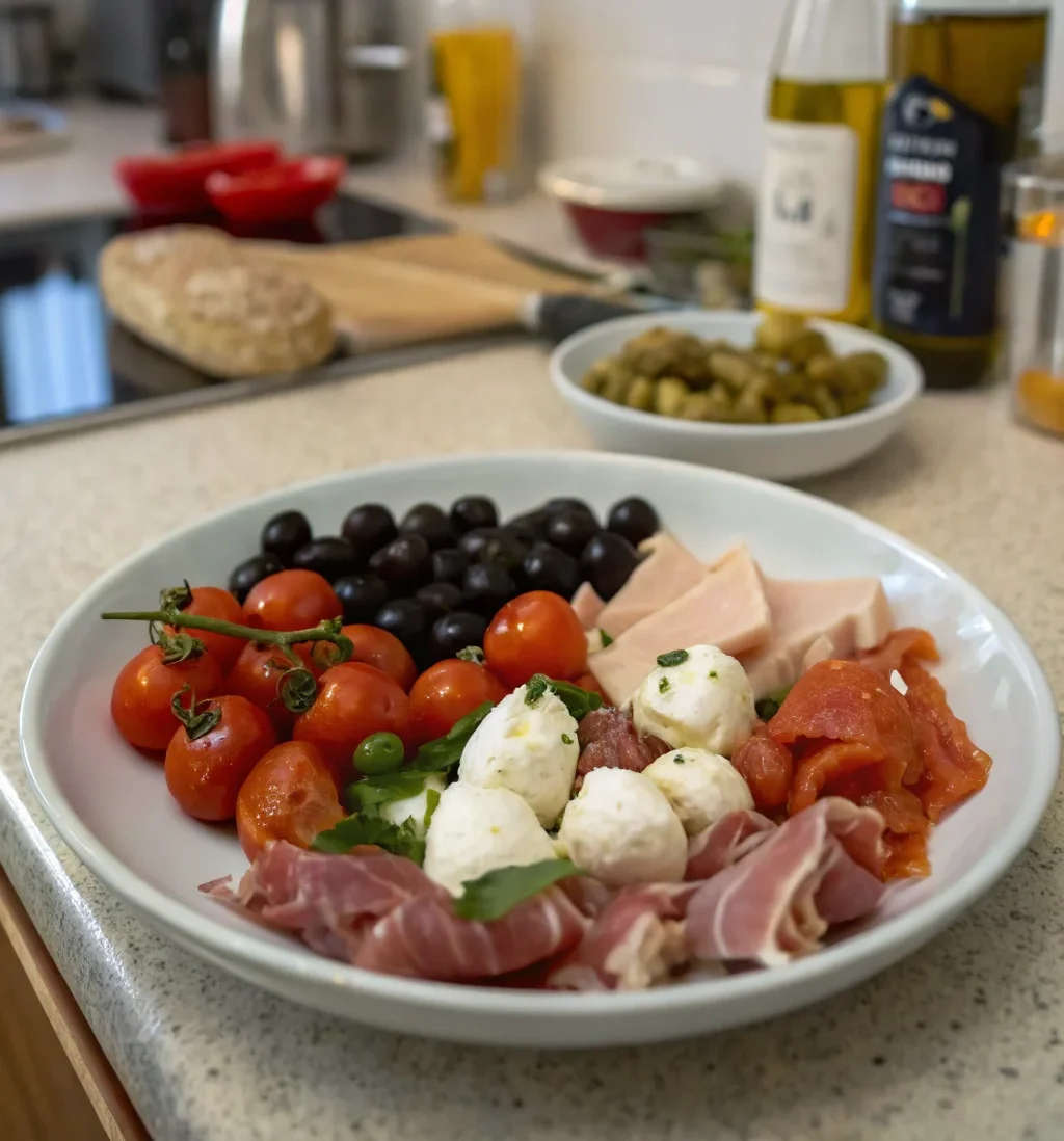 A delicious plate of Antipasto