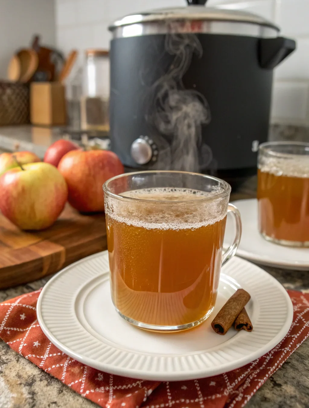 A delicious plate of Pressure Cooker Apple Cider