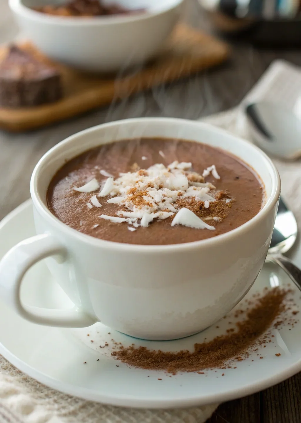 A delicious plate of Coconut Hot Cocoa