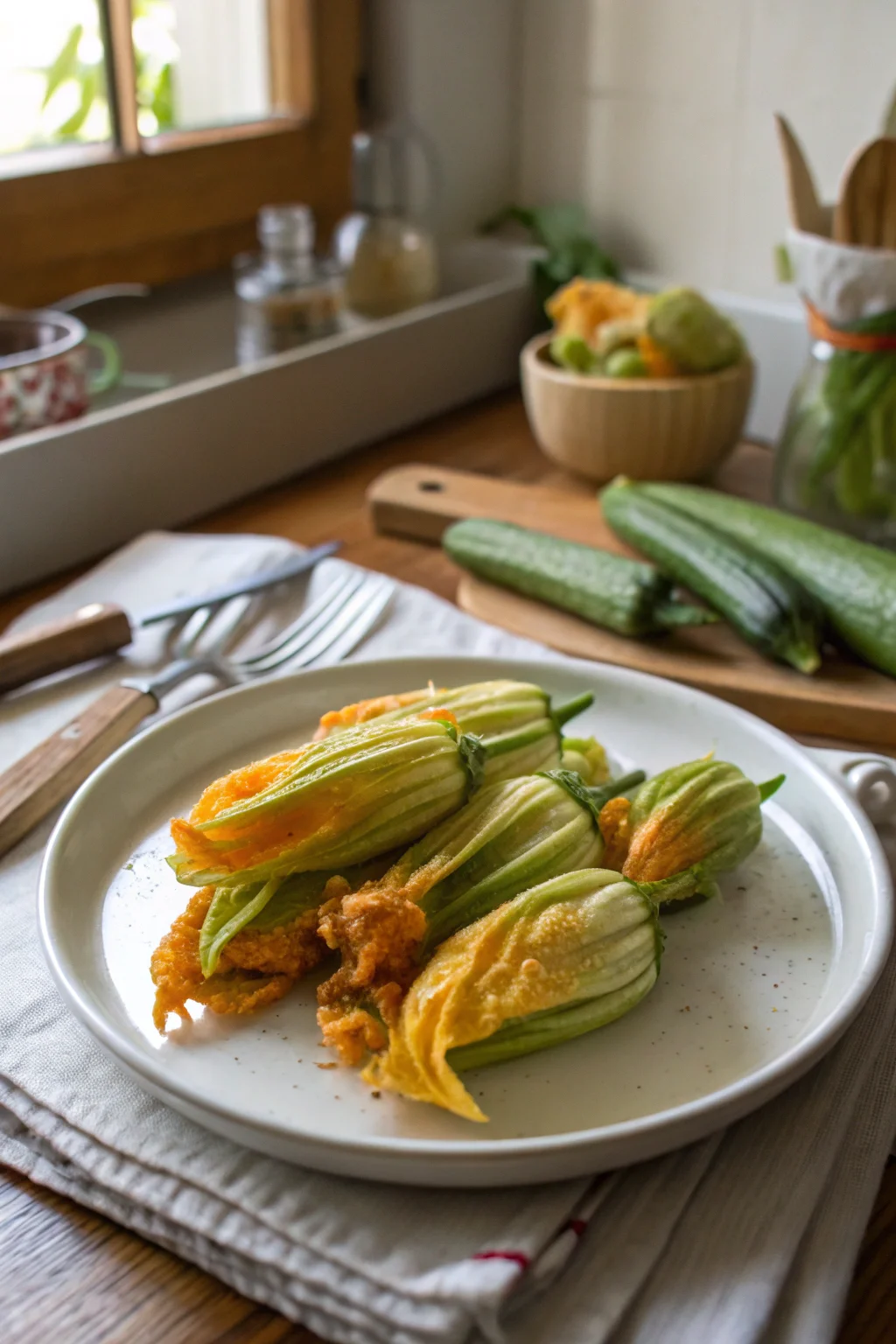 Gluten-Free Stuffed Zucchini Blossoms (Fior di Zucca Ripieni)
