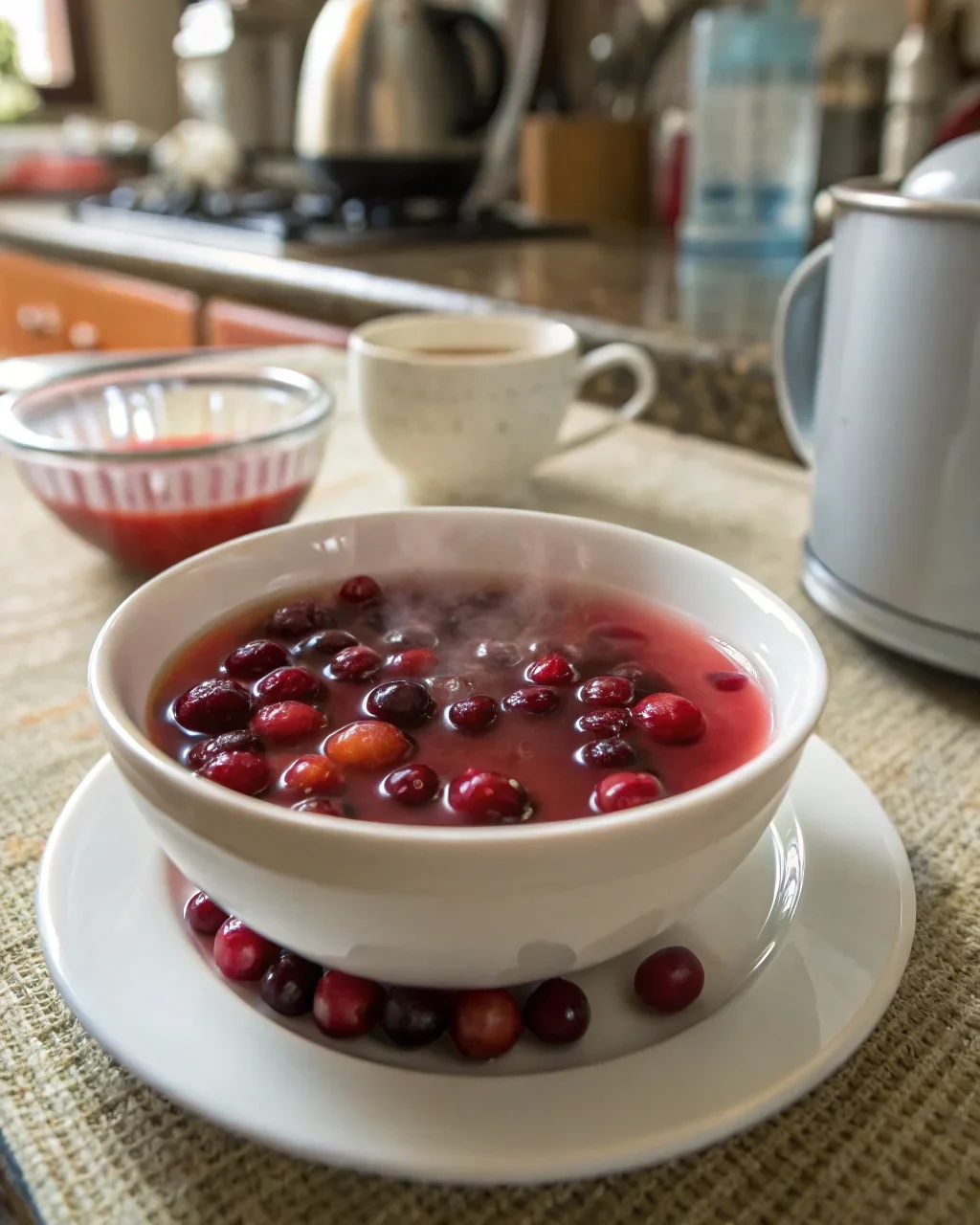 A delicious plate of Cranberry Wassail