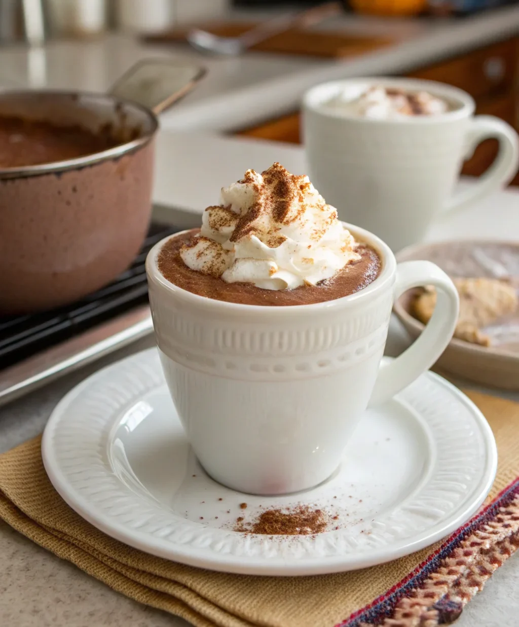 A delicious plate of Polar Express Hot Chocolate
