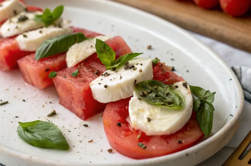 Watermelon Caprese Appetizer