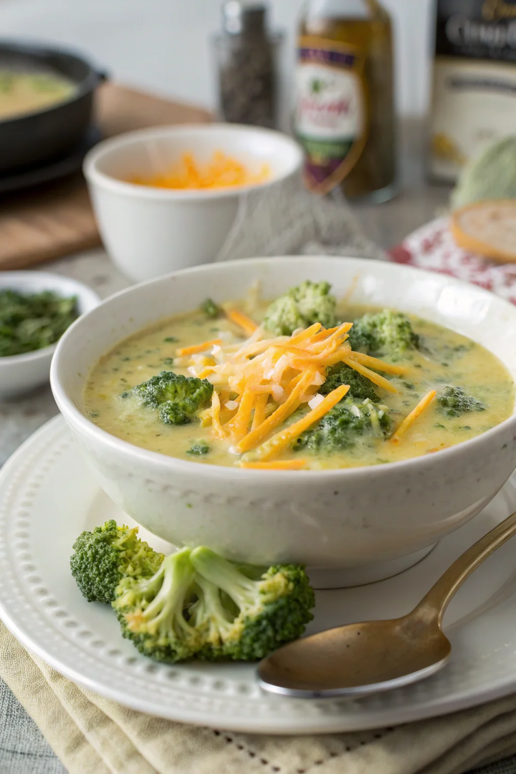 Healthy Broccoli Cheddar Soup