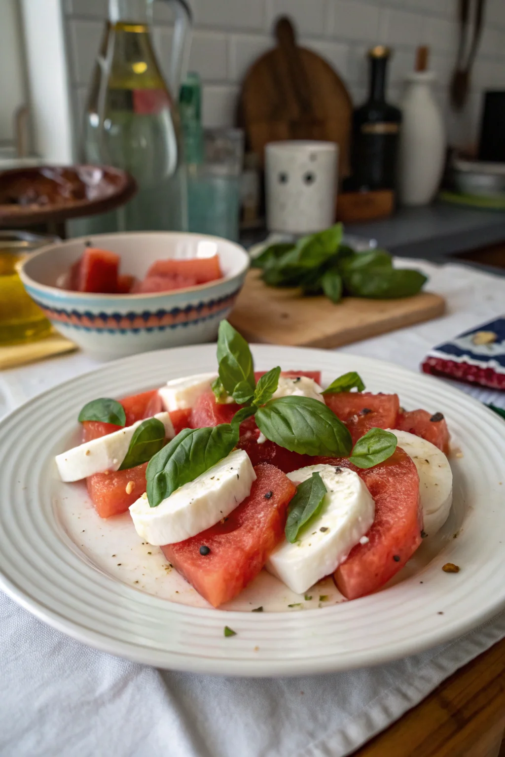 Watermelon Caprese Appetizer