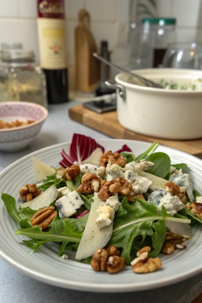 Blue Cheese, Walnut, and Chicory Salad