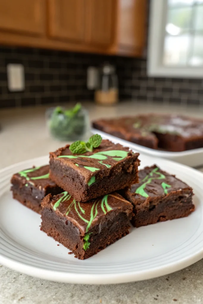 Chocolate Mint Dessert Brownies