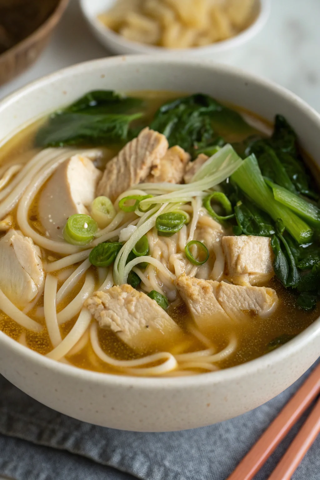 Step by Step Miso Chicken Noodle Soup
