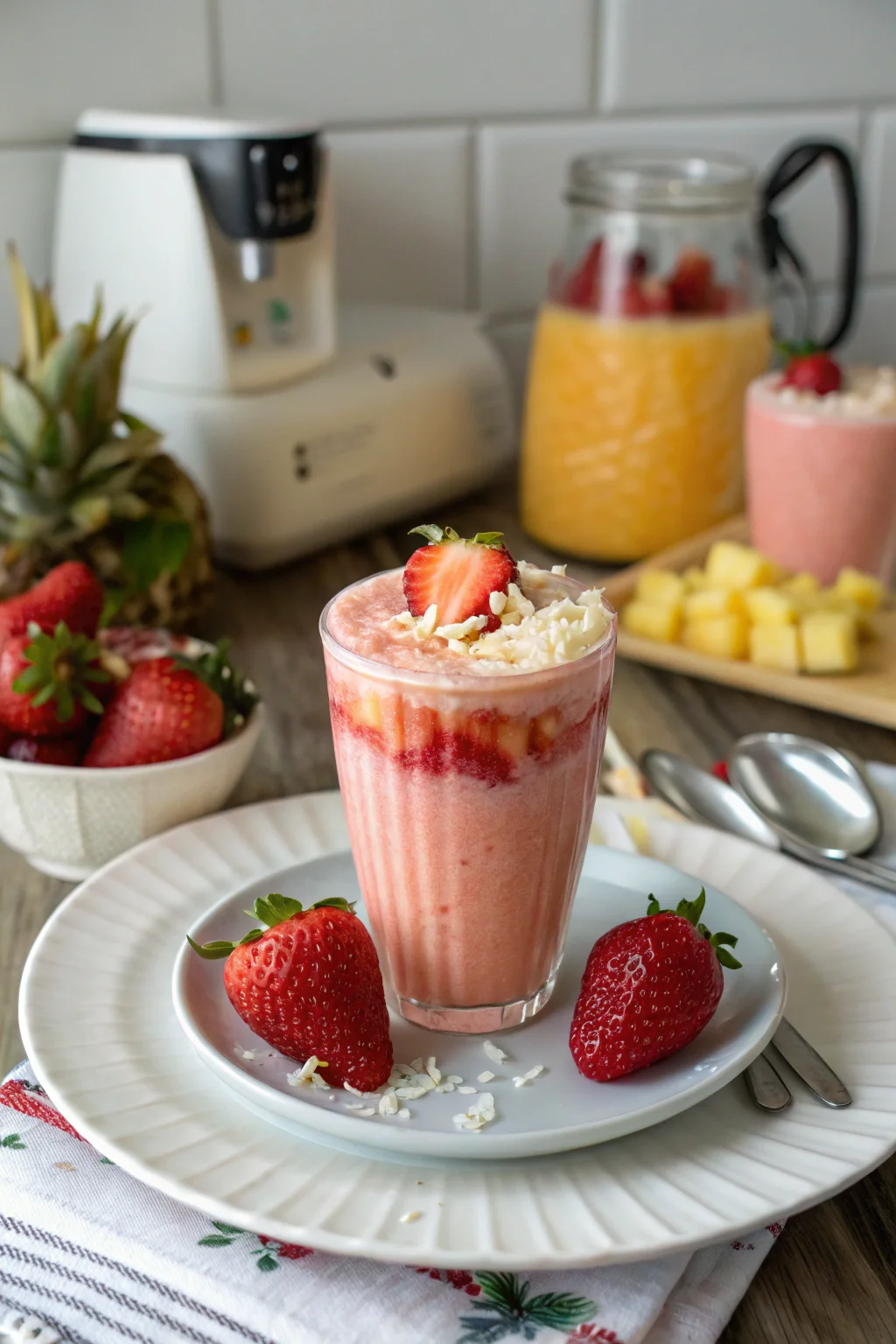 Refreshing Virgin Strawberry Pina Colada Recipe