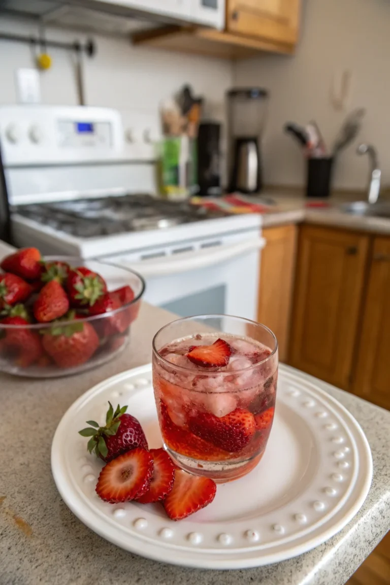 A delicious plate of Strawberry Dirty Sprite