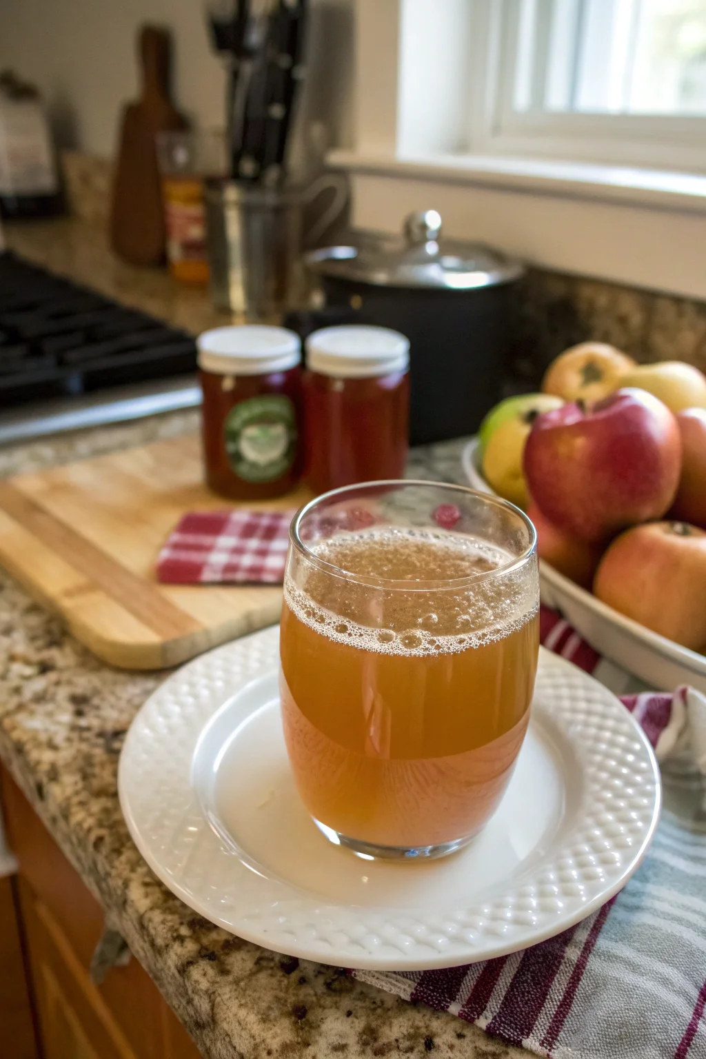 A delicious plate of Homemade Apple Cider