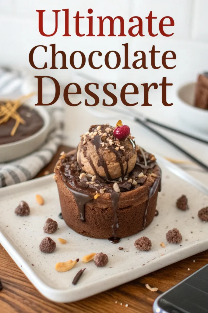 A delicious plate of Ultimate Chocolate Dessert