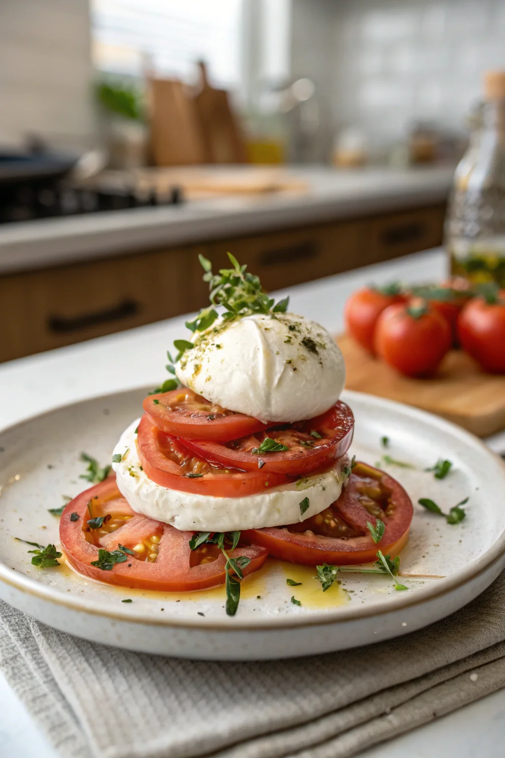 Stacked Tomato and Burrata Salad