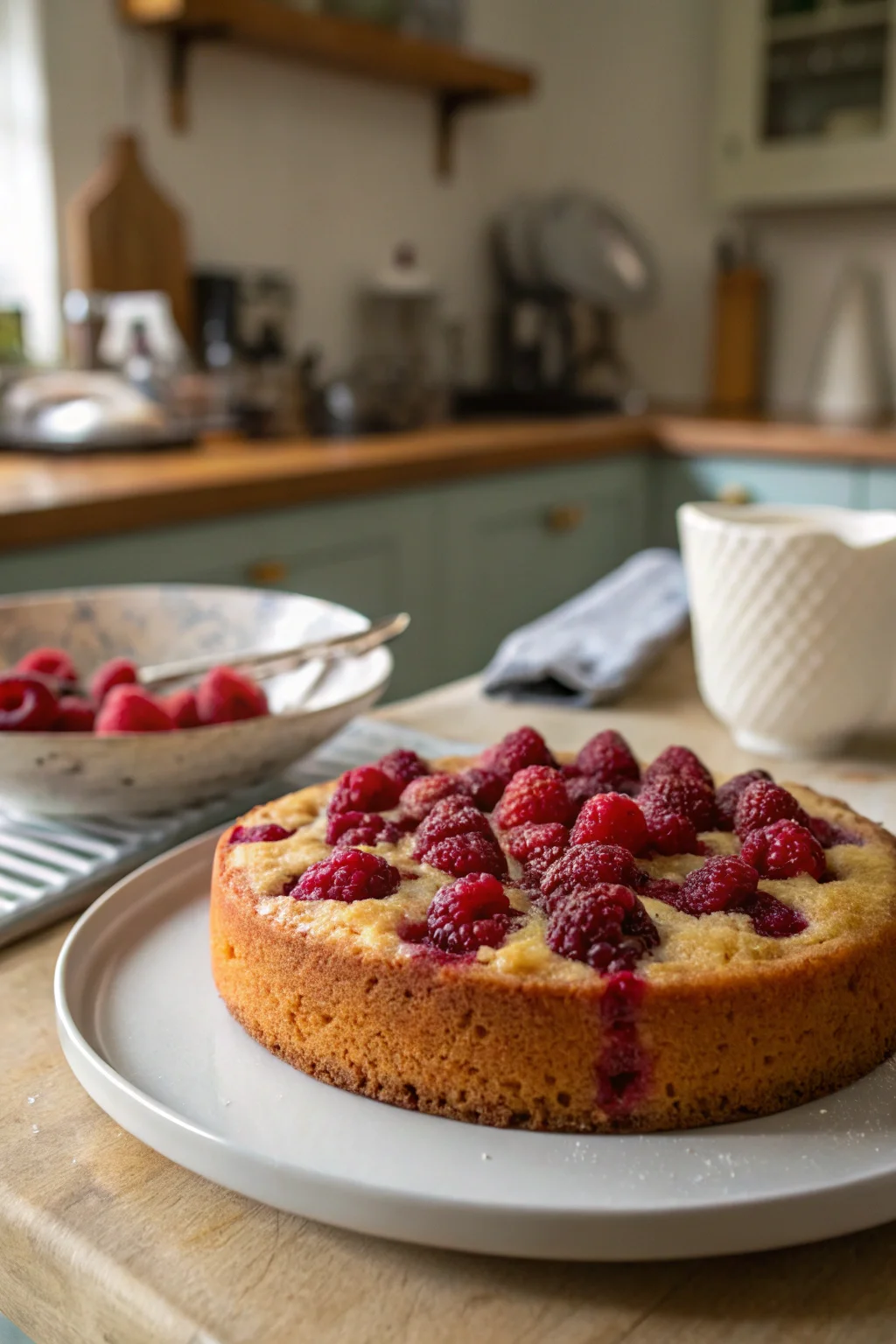 Raspberry Olive Oil Cake