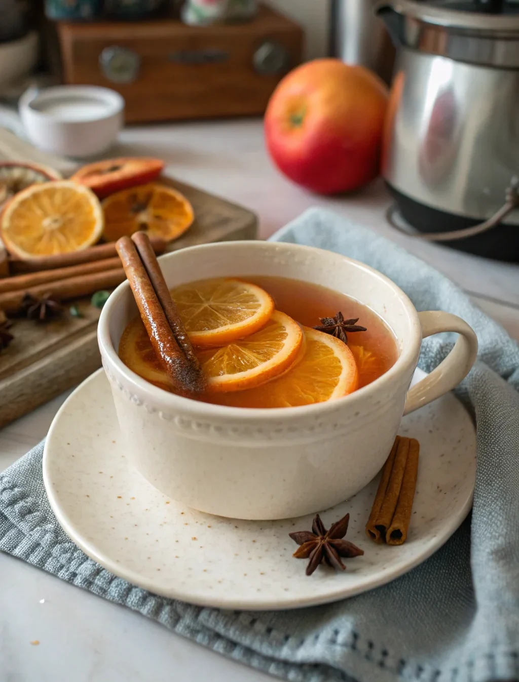 A delicious plate of Hot Cider Punch