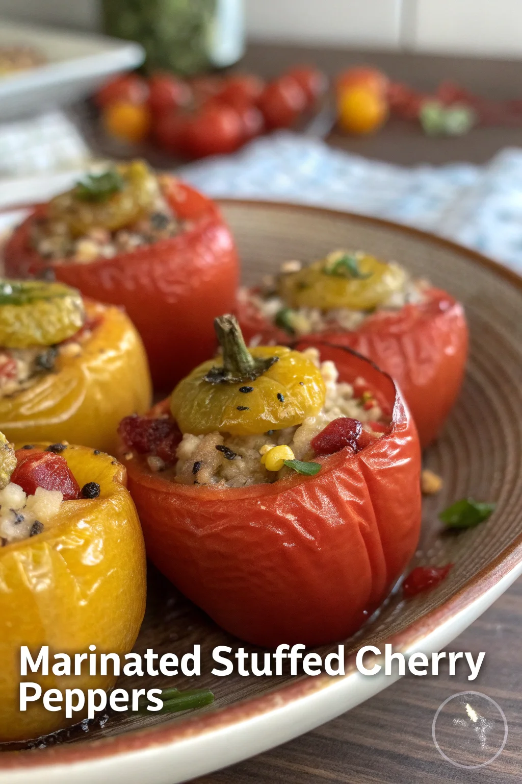 Step by Step Marinated Stuffed Cherry Peppers