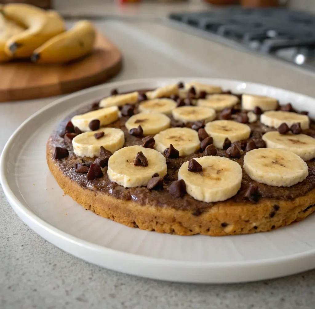A delicious plate of Banana Chocolate Chip Dessert