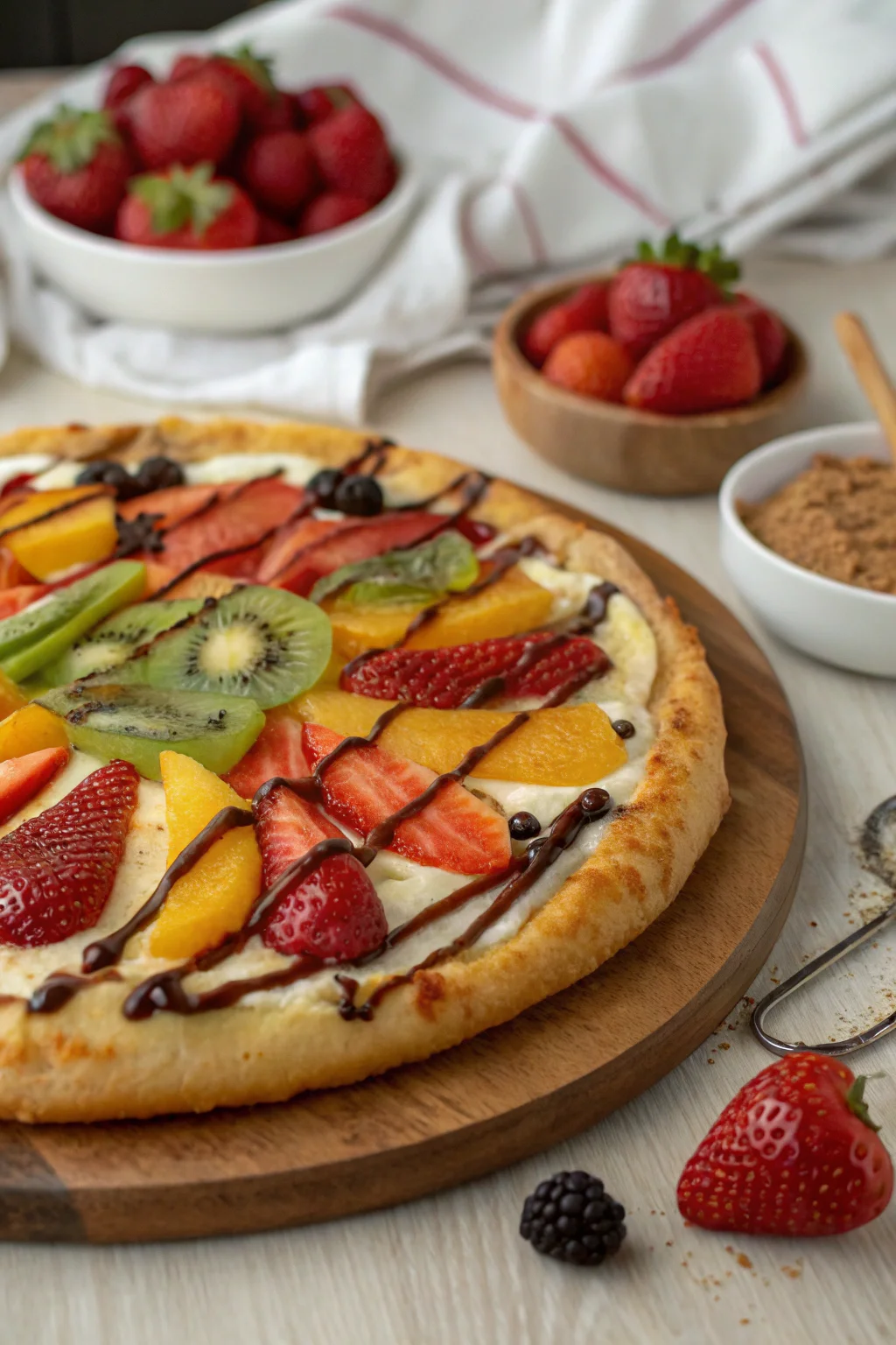 A delicious plate of Dessert Pizza