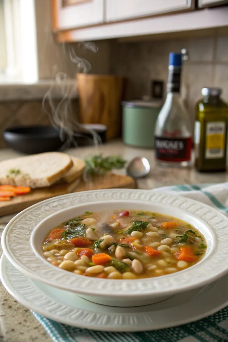 A delicious plate of White Bean Soup