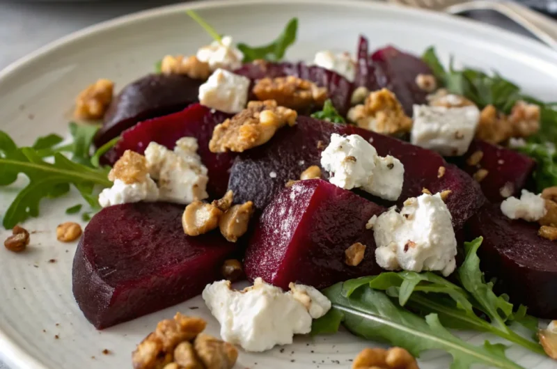 Roasted Beets with Goat Cheese and Walnuts