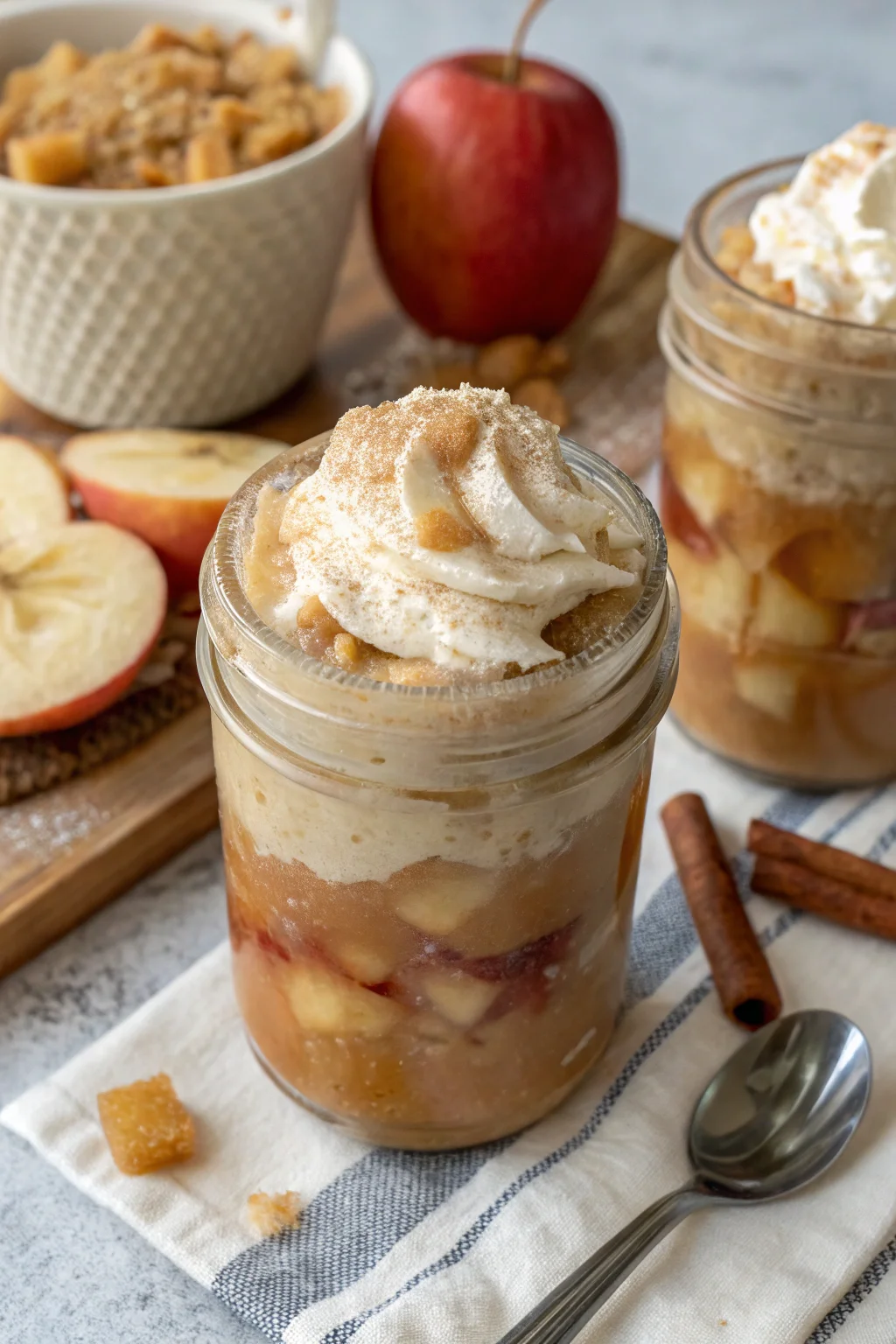 Step by Step Apple Pie in a Jar Drink