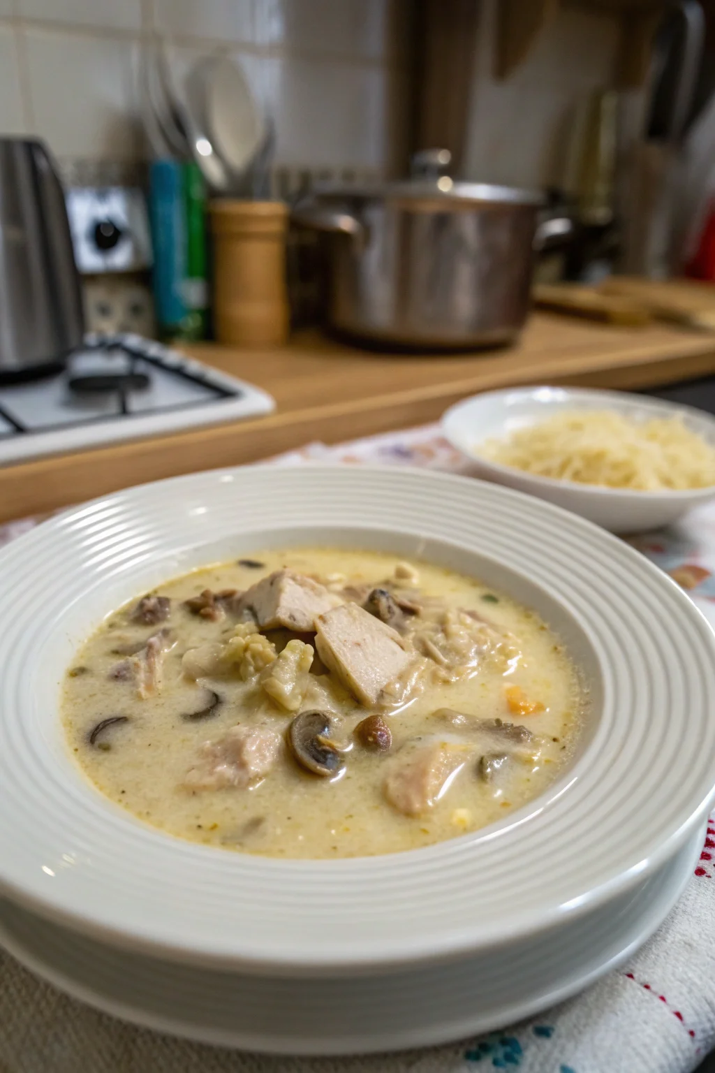 Creamy Chicken and Mushroom Soup