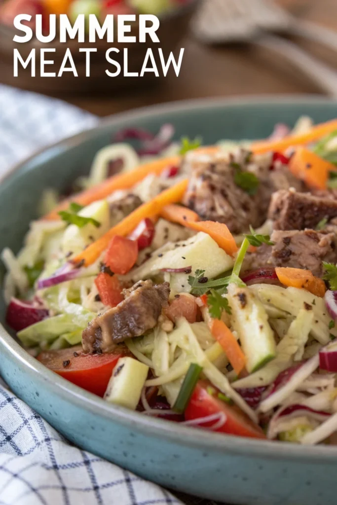 Step by Step Summer Meat Slaw