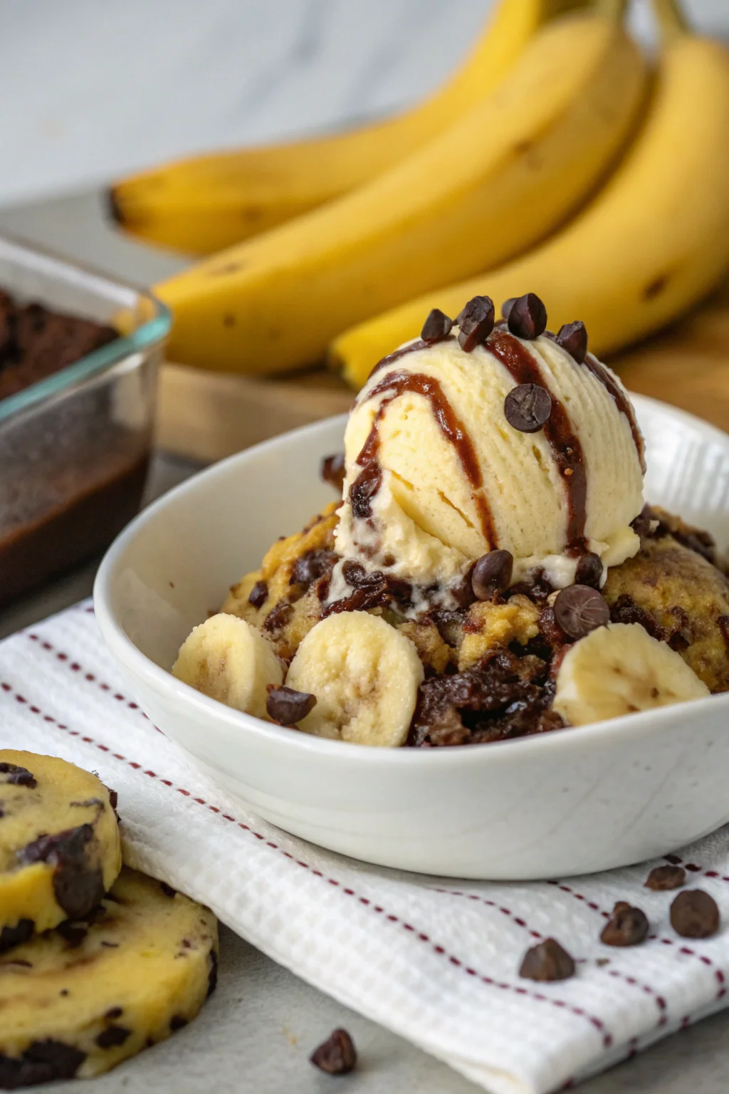 Step by Step Banana Chocolate Chip Dessert
