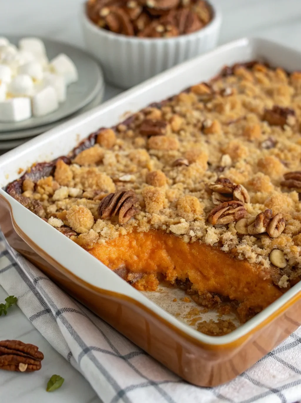 A delicious plate of Sweet Potato Casserole Dessert