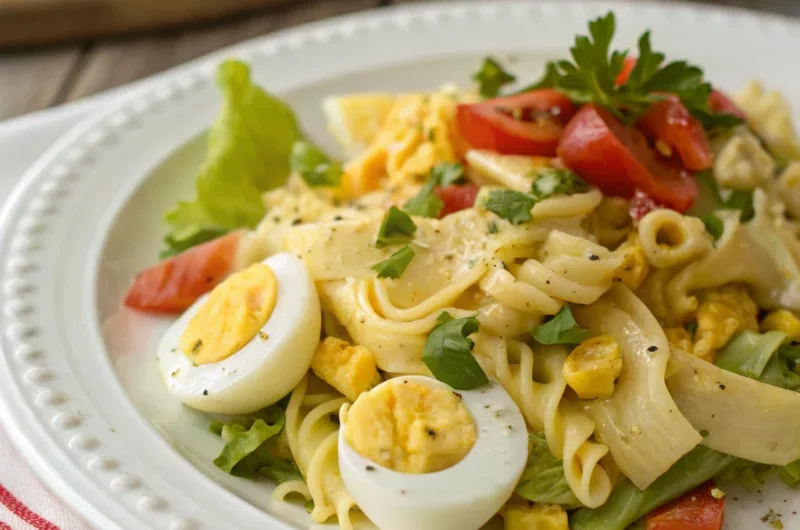 Deviled Egg Noodle Salad