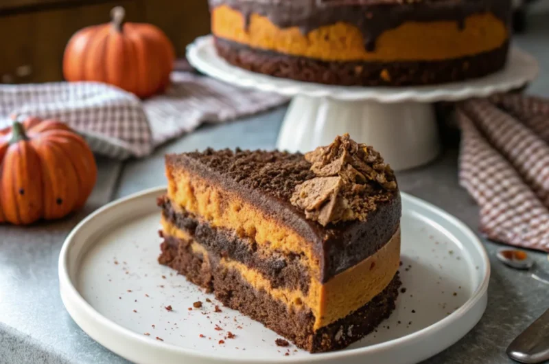 Pumpkin Chocolate Dessert Cake