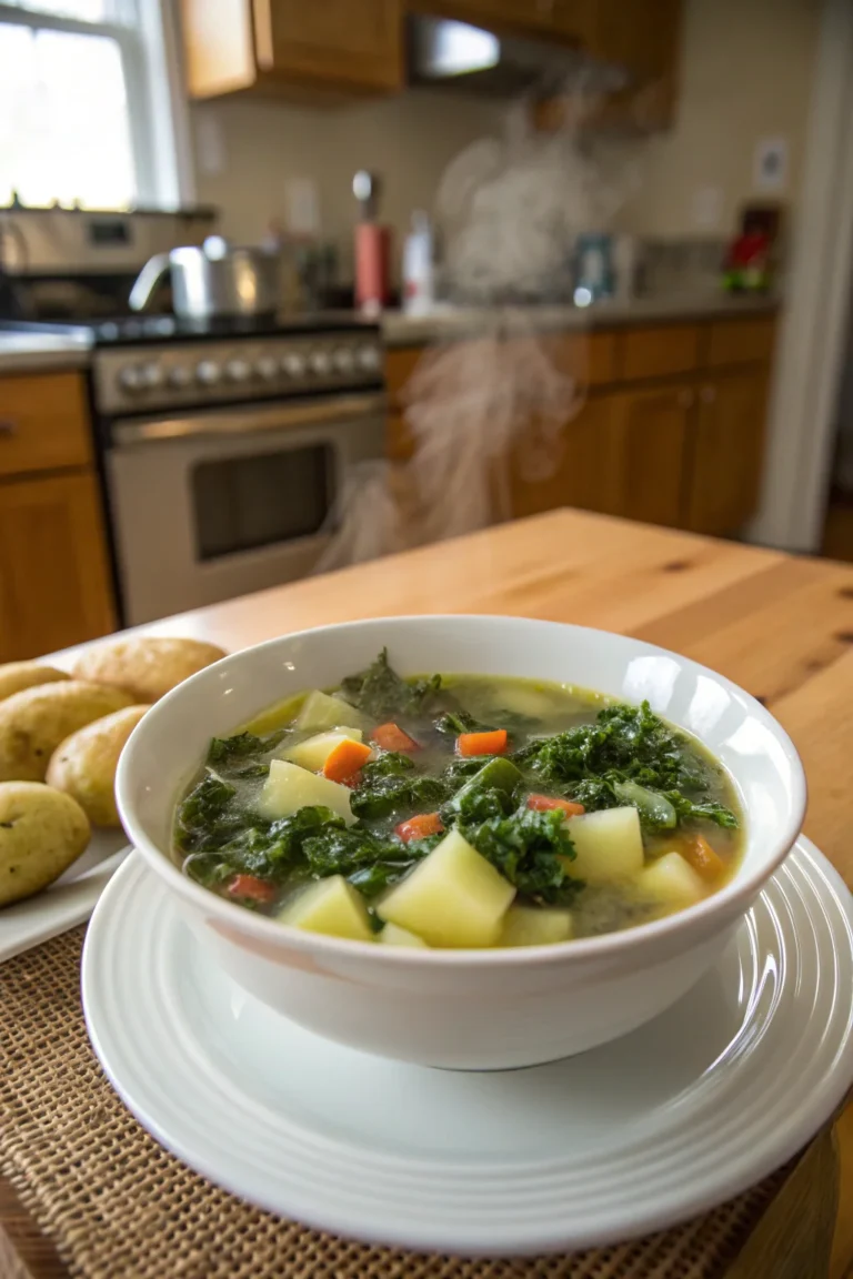 A delicious plate of Potato Kale Soup