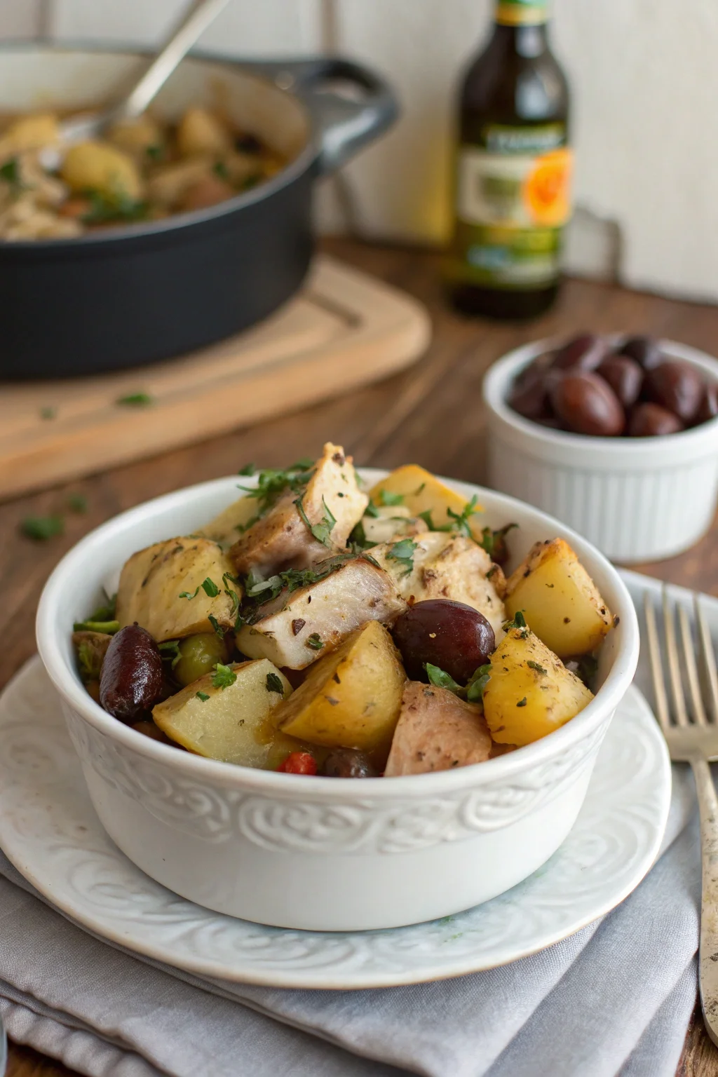 Greek Chicken and Potato Bowl