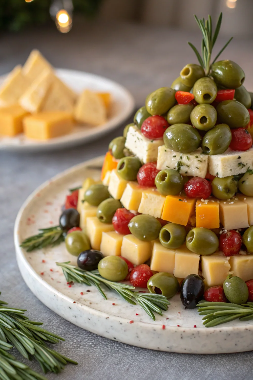 Step by Step Festive Olive and Cheese Appetizer