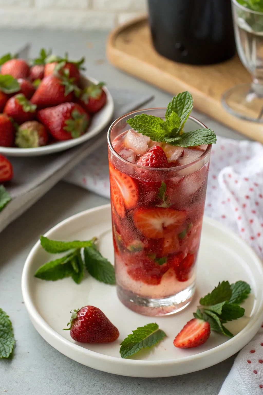 Springtime Strawberry Sipper Mocktail