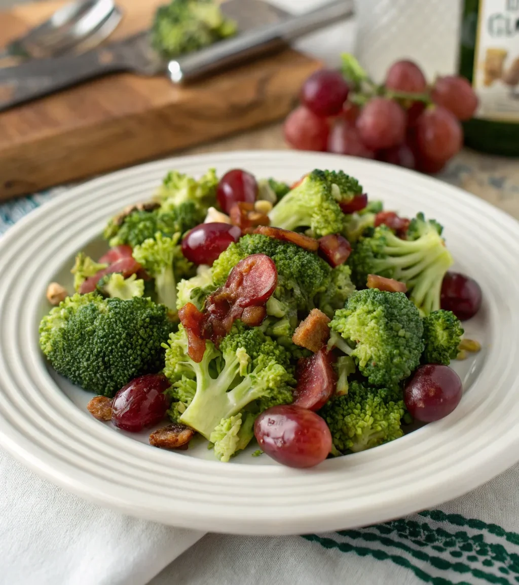 A delicious plate of Easy Broccoli Salad