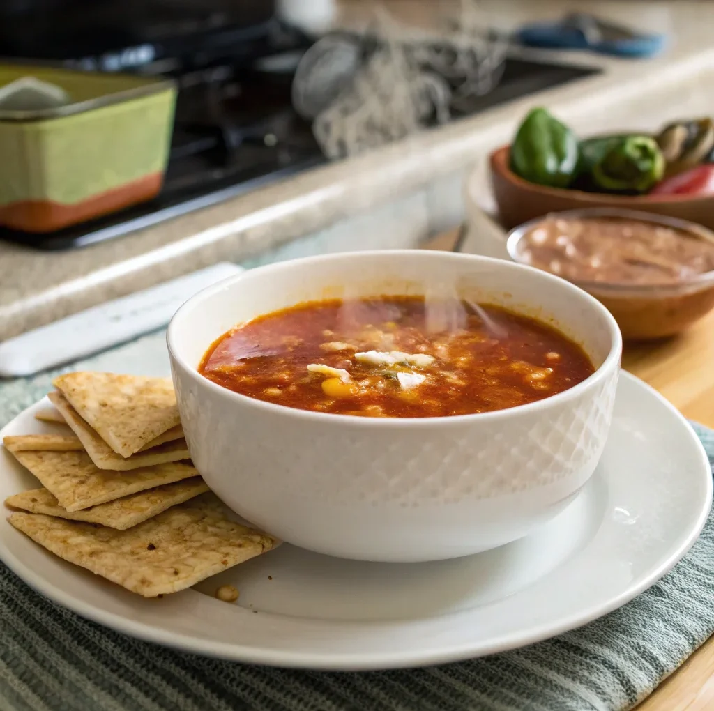 A delicious plate of 5-Ingredient Tortilla Soup
