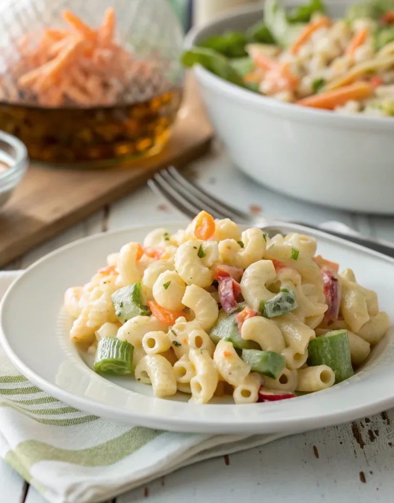 A delicious plate of Chef John's Classic Macaroni Salad