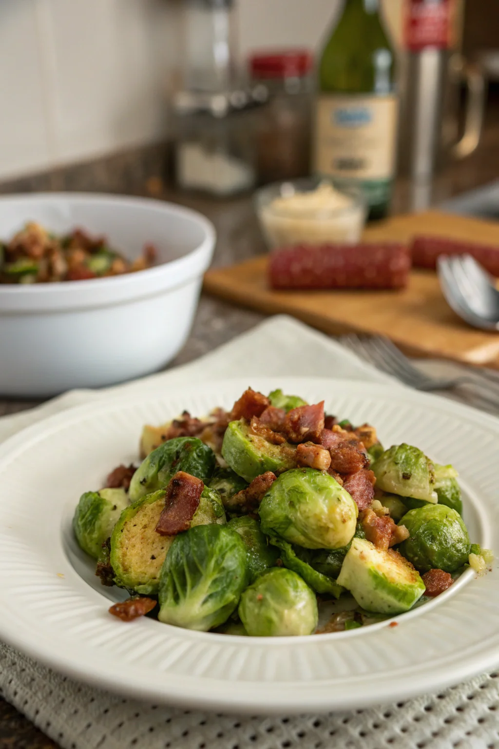 Brussels Sprouts with Bacon Dressing