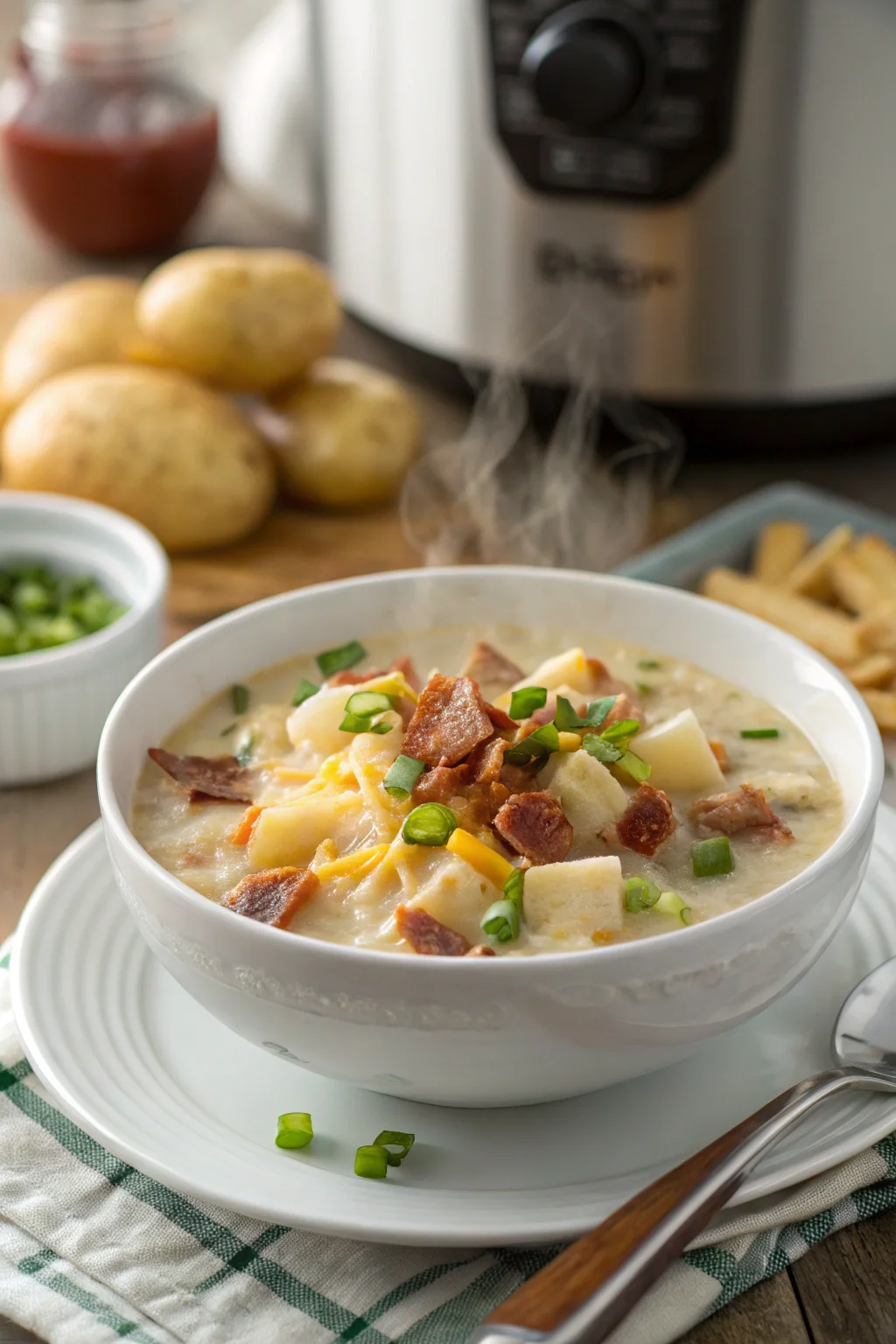 Slow Cooker Loaded Potato Chowder