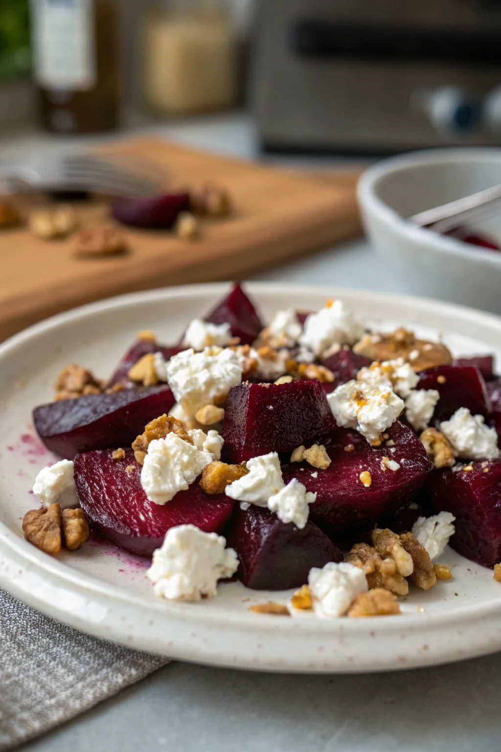 Roasted Beets with Goat Cheese and Walnuts