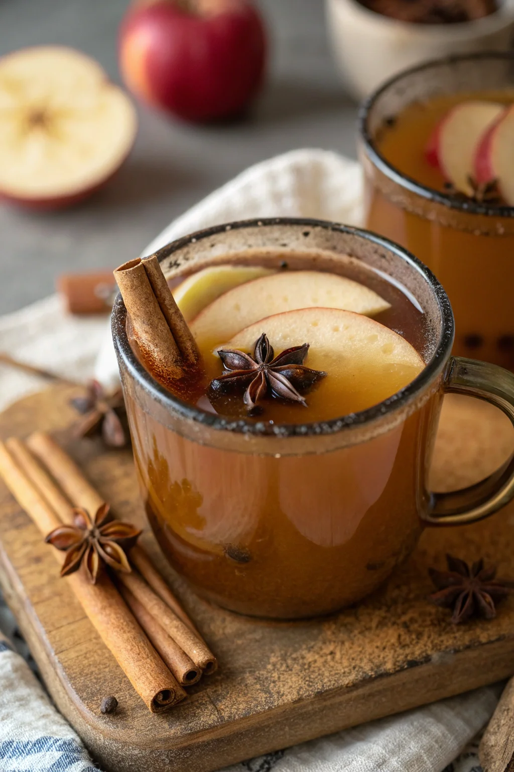 Step by Step Hot Cinnamon Apple Brandy Cider