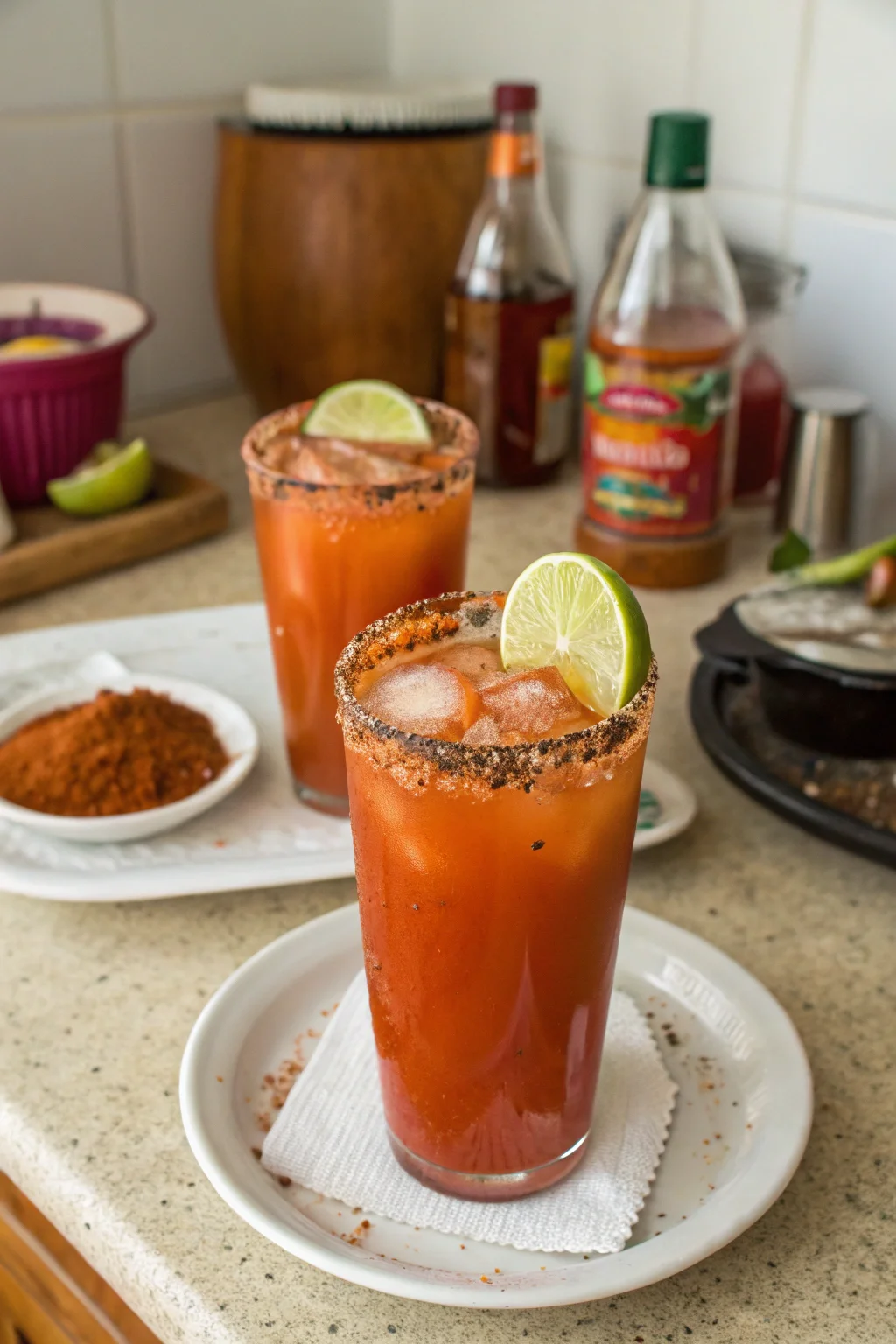 Micheladas with Tajin