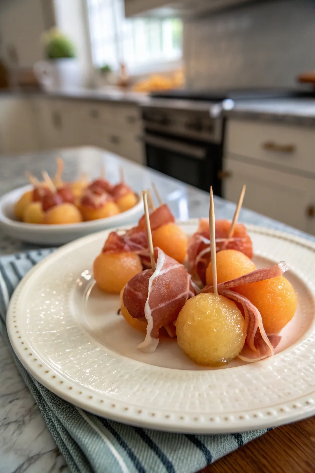 Prosciutto Wrapped Melon Balls