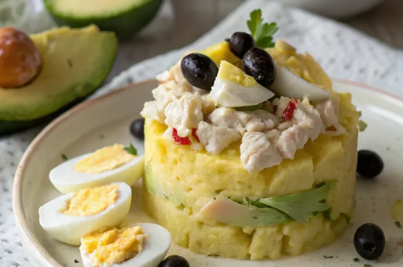Peruvian Potato-Chicken Salad (Causa Rellena)